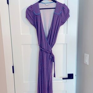 Summer Wrap Dress: Egyptian Blue Apple Geo
Size: 8 L